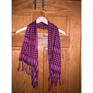 Pink & Black Plaid Scarf